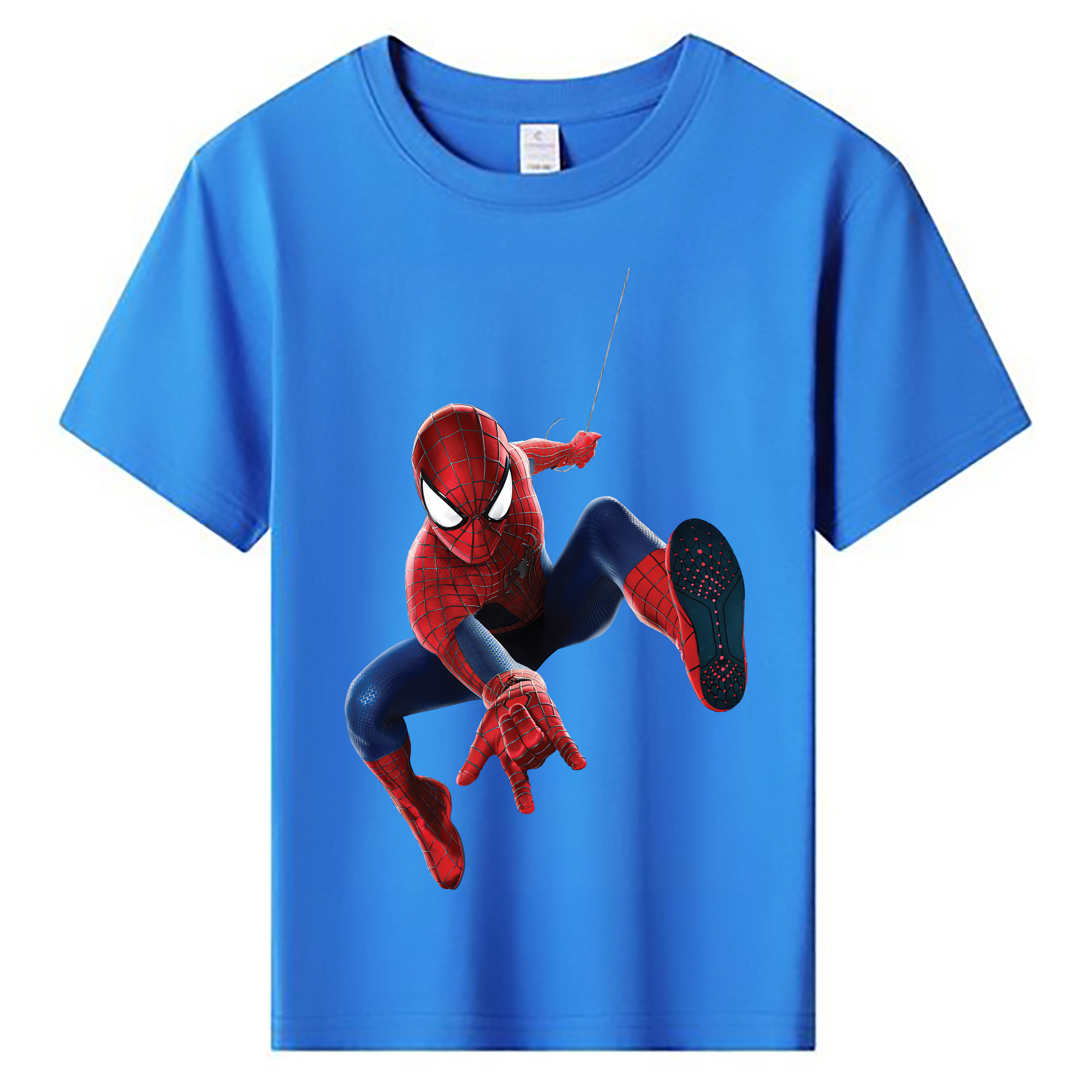 （画像用） Spider Man スパイダーマン 綿100％キッズTシャツ（フロントプリント）